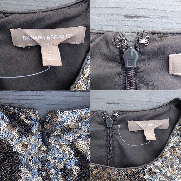 Banana Republic geometric sequin shift dress 8 - Picture 4 of 8